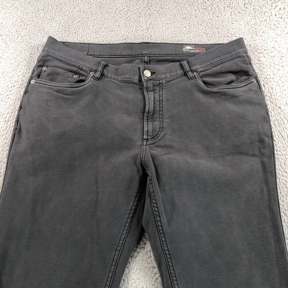 Faherty Pants Mens 36x28 Gray Slate 5 Pocket Terry stretch Casual Comfort Office